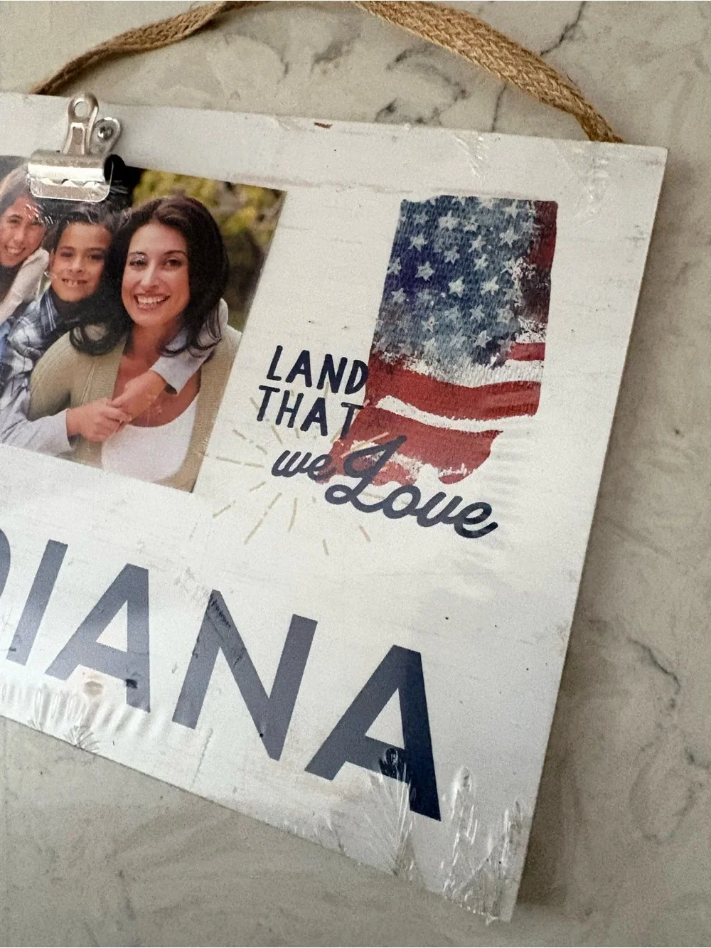Kindred Hearts Indiana Land That We Love 4x6 Photo Clip Frame Wall Hanging